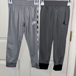 Nike Kids Gray and Black Joggers